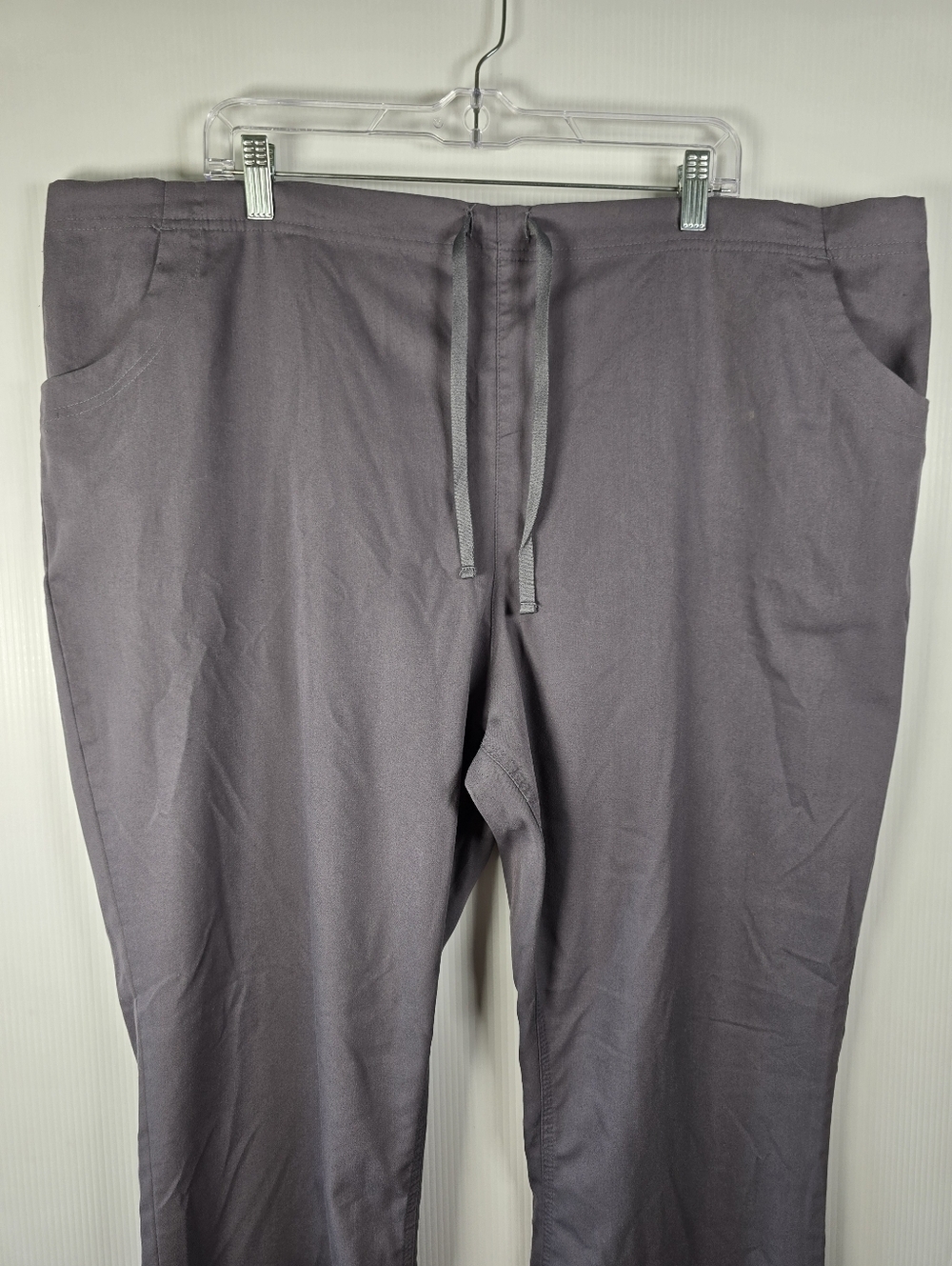 Carhartt Women's Dark Grey Scrubs Baggy Pants Pocket Gray Drawstring Size 3X - Picture 3 of 12